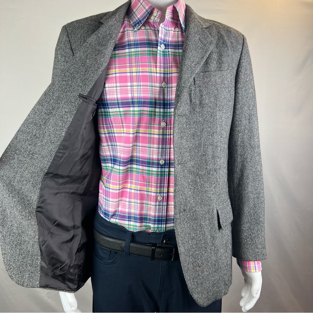 Faconnable by Albert Goldberg Sport Coat – Gray Herringbone (Small)